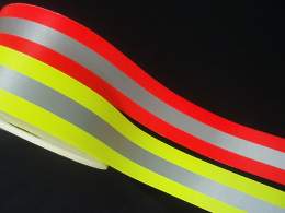 Reflective Tape - Fluorescent w/Stripe
