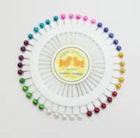 Pin Wheel - Coloured Pearl Pins