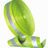 FR Reflective Tape - Fluorescent w/Silver Stripe