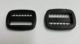 Nylon Slide Buckle w/Teeth 1", Black