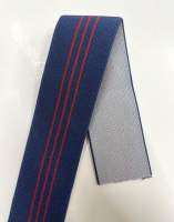 1.75" Polyester Suspender Elastic Blue/Red with White Back