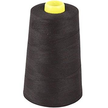 All Purpose Spun Polyester Sewing Threads 12000 yards Size 50s/2 Black Color