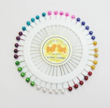 Pin Wheel - Coloured Pearl Pins
