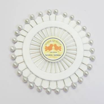 Pin Wheel - White Pearl Pins