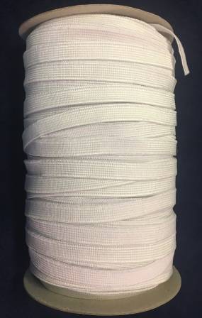 3/8" Woven Elastic - White