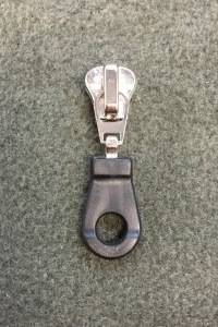 Black Pull Sliders with Hole - Nickel